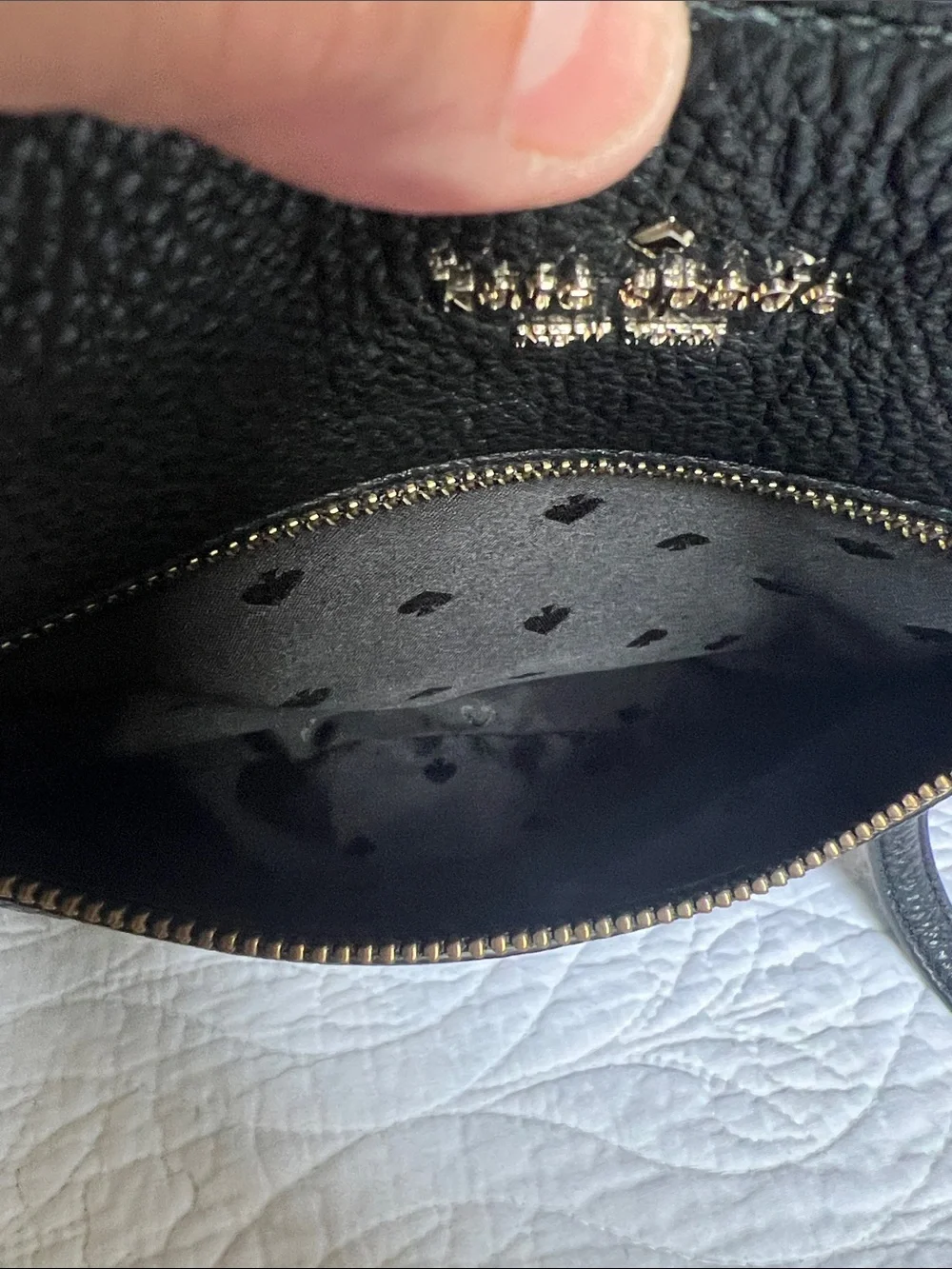 kate spade Black and Cognac Pebbled Leather Crossbody Duo 10.5x9.5